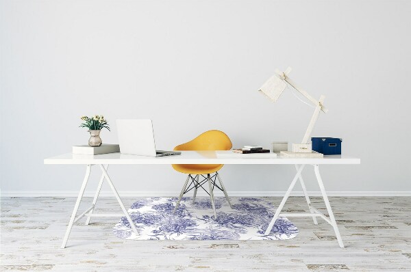 Alfombra para silla de escritorio Peonías