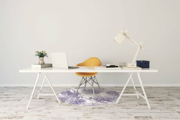 Alfombra para silla de escritorio Peonías