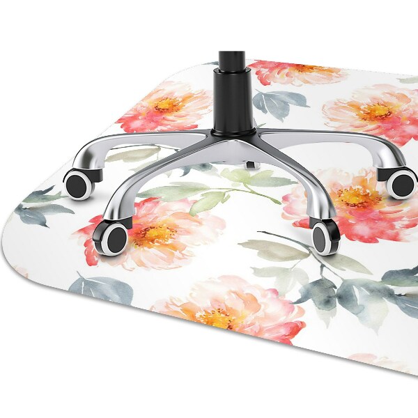 Alfombra protectora suelo para silla Flores de primavera