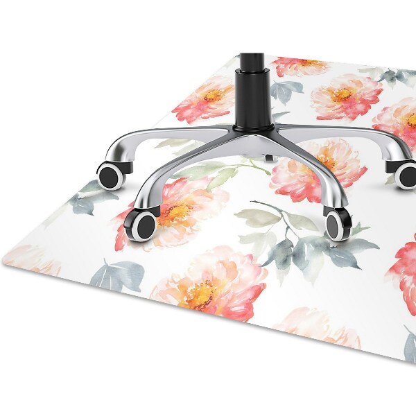 Alfombra protectora suelo para silla Flores de primavera