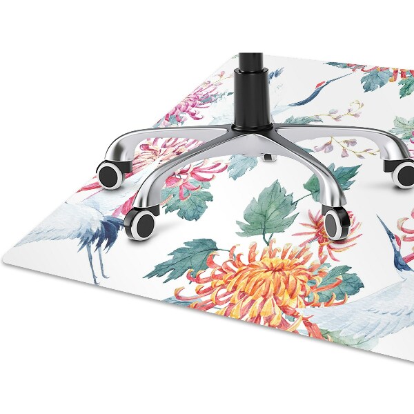 Alfombra silla ordenador Flores