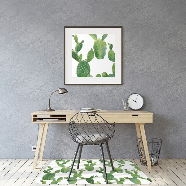 Alfombra silla ordenador Cactus