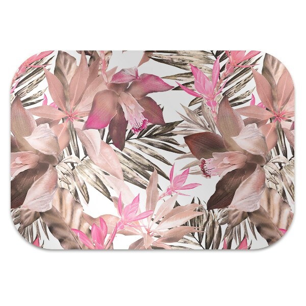Alfombra silla ordenador Flores pastel