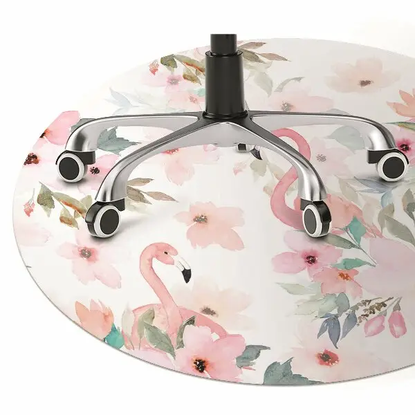Alfombra silla ordenador Flamencos