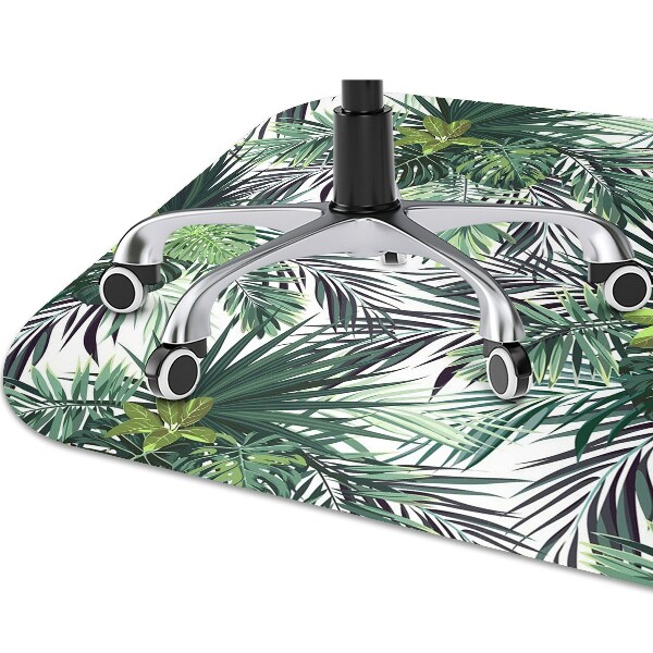 Alfombra para silla de escritorio Hojas verdes