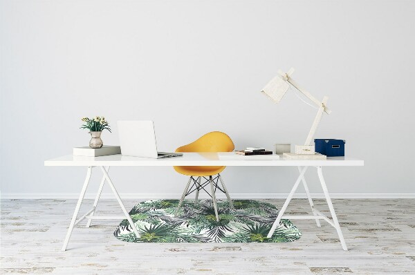 Alfombra para silla de escritorio Hojas verdes