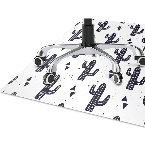 Alfombra para silla de escritorio Cactus blancos