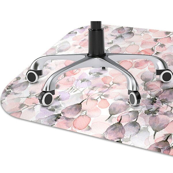 Alfombra para silla de escritorio Flores pintadas