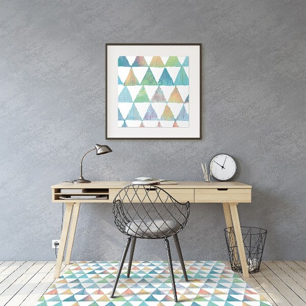Alfombra para silla de escritorio Triángulos geométricos