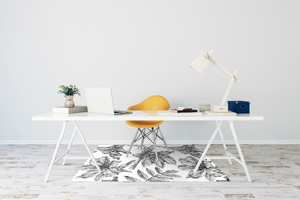 Alfombra para silla de escritorio Lirios