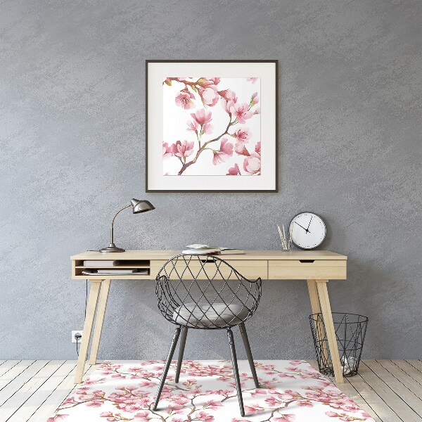 Alfombra silla ordenador Flor de cerezo