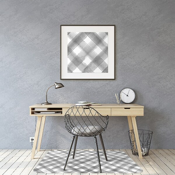Alfombra silla ordenador Rejilla gris