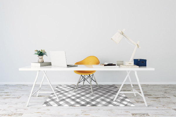 Alfombra silla ordenador Rejilla gris