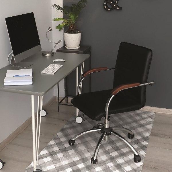 Alfombra silla ordenador Rejilla gris