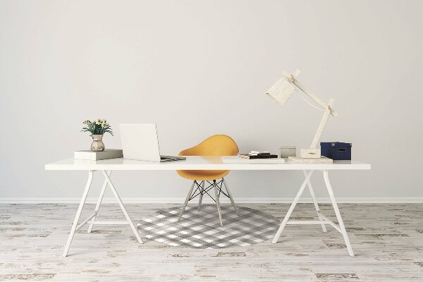 Alfombra silla ordenador Rejilla gris