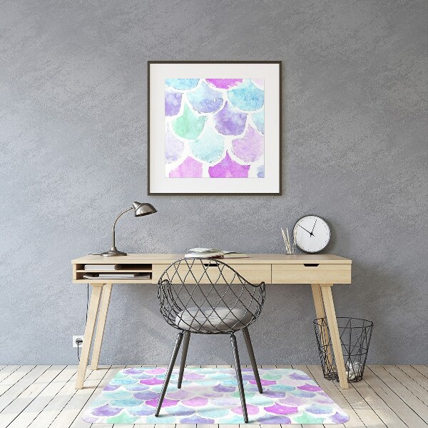 Alfombra para silla de escritorio Gotas coloridas