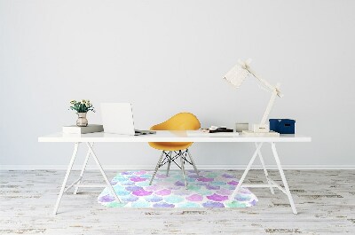 Alfombra para silla de escritorio Gotas coloridas