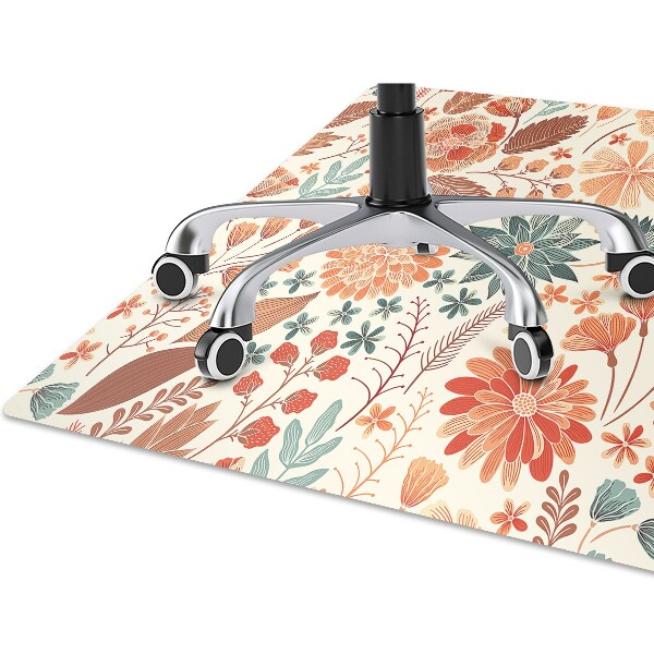 Alfombra para silla de escritorio Flores artísticas