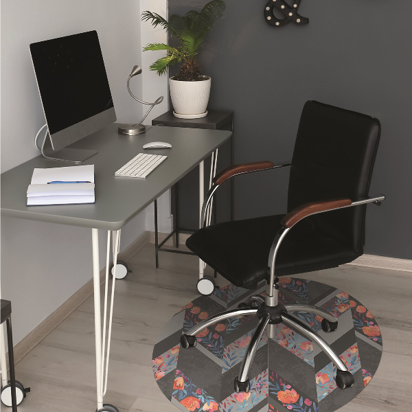 Alfombra para silla de escritorio Flores con espiga