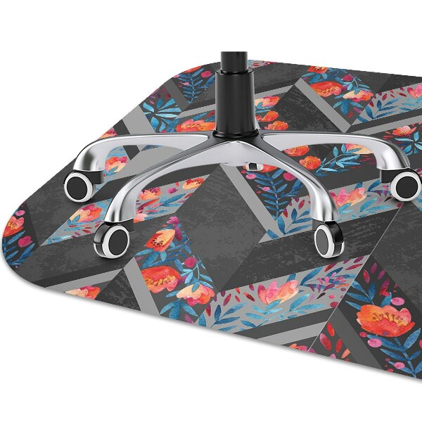 Alfombra para silla de escritorio Flores con espiga