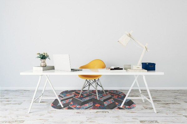Alfombra para silla de escritorio Flores con espiga