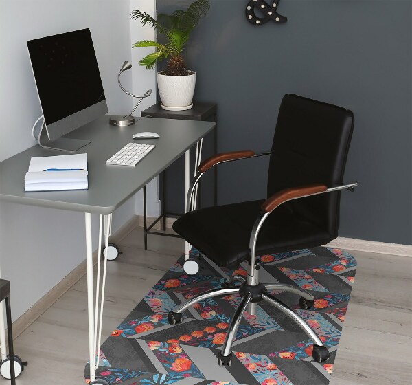 Alfombra para silla de escritorio Flores con espiga