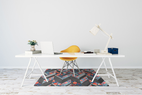 Alfombra para silla de escritorio Flores con espiga