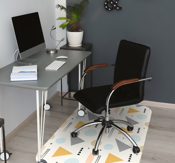 Alfombra para silla de escritorio Formas coloridas