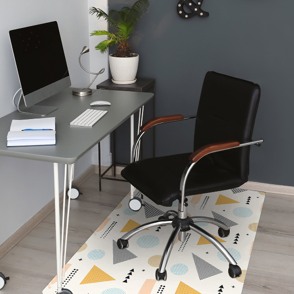 Alfombra para silla de escritorio Formas coloridas