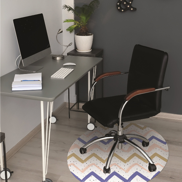 Alfombrilla para silla de escritorio Zigzags pintados