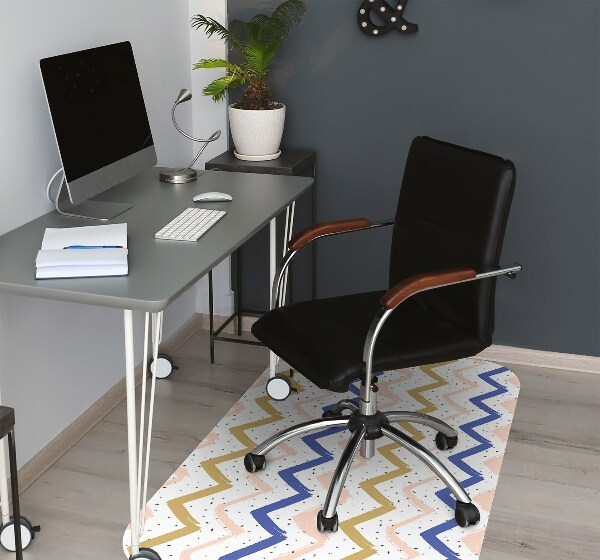 Alfombrilla para silla de escritorio Zigzags pintados