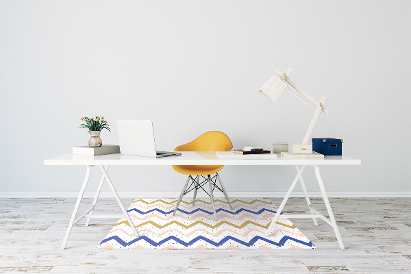 Alfombrilla para silla de escritorio Zigzags pintados