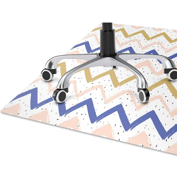 Alfombrilla para silla de escritorio Zigzags pintados