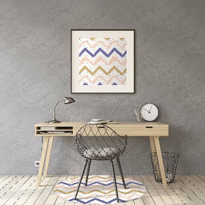 Alfombrilla para silla de escritorio Zigzags pintados