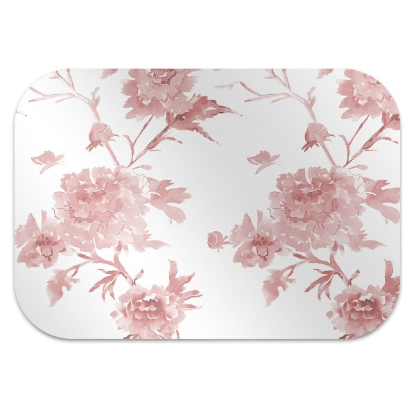 Alfombra silla ordenador Flores pastel