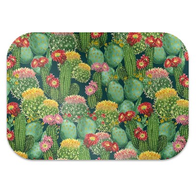 Alfombra silla ordenador Cactus con flores