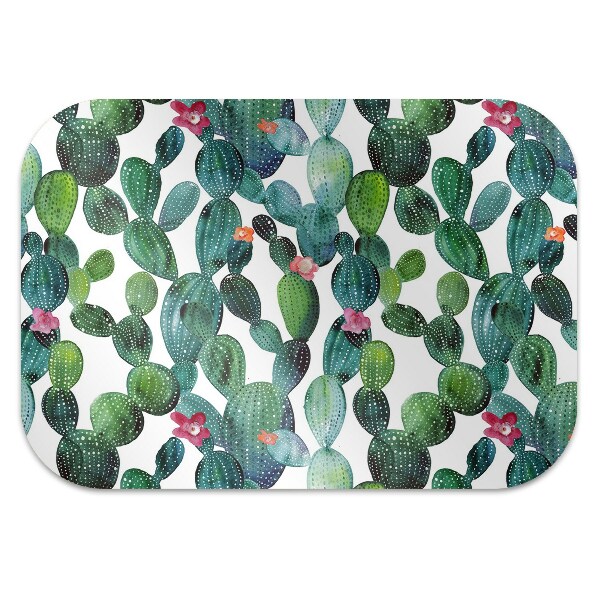 Alfombra para silla de escritorio Cactus con flores