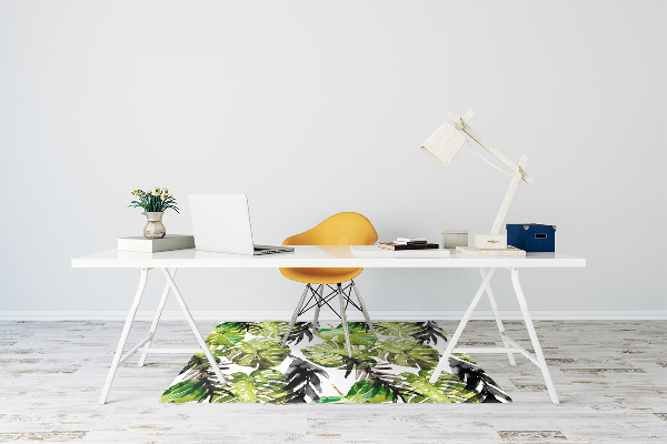 Alfombrilla para silla de escritorio Hojas de acuarela