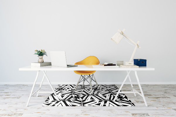 Alfombra para silla de escritorio Patrón en blanco y negro