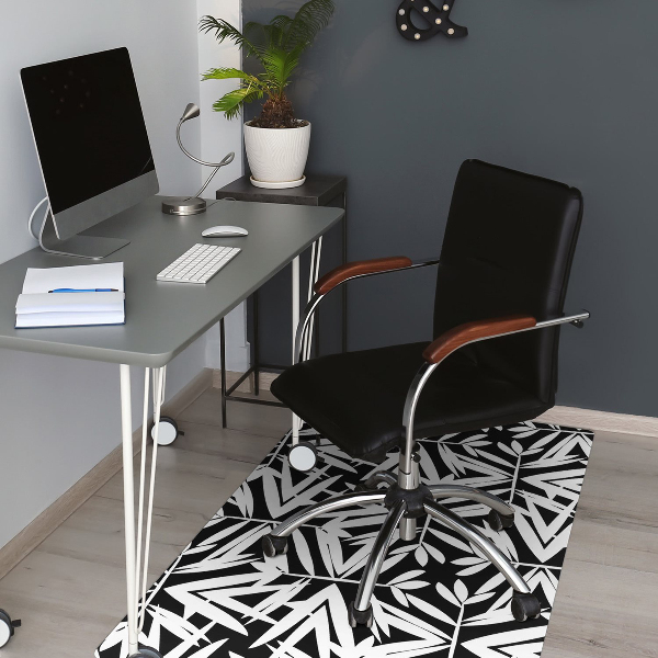 Alfombra para silla de escritorio Patrón en blanco y negro