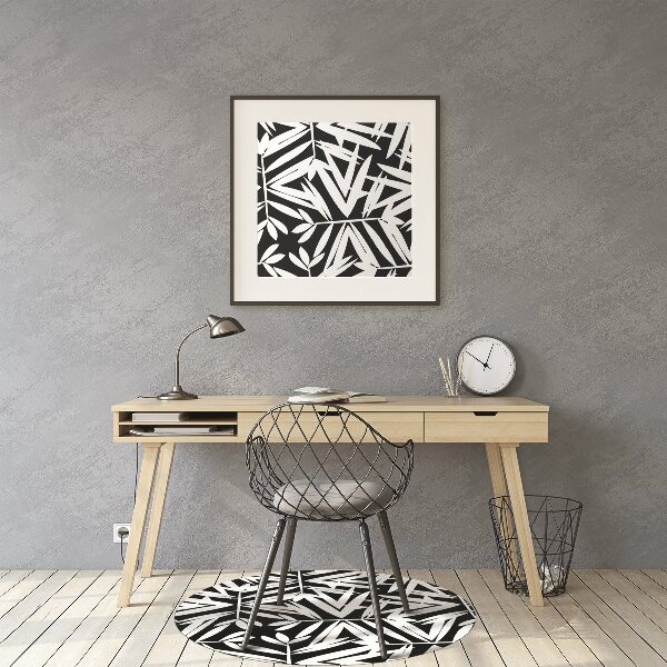 Alfombra para silla de escritorio Patrón en blanco y negro