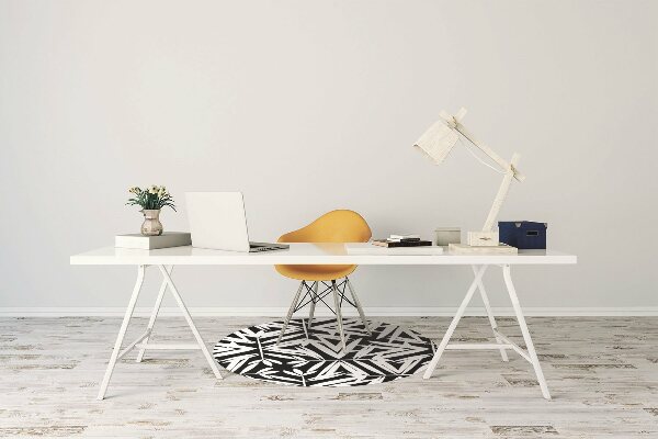 Alfombra para silla de escritorio Patrón en blanco y negro