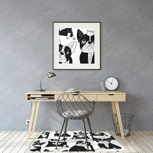 Alfombra silla ordenador Perros felices