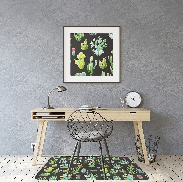 Alfombra silla ordenador Pequeños cactus