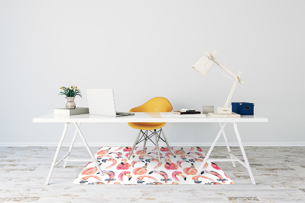 Alfombrilla para silla de escritorio Flamencos locos
