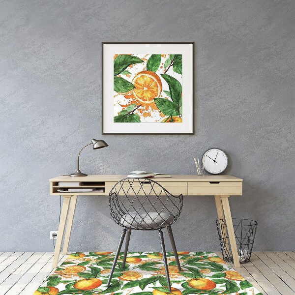 Alfombra silla escritorio Naranjas
