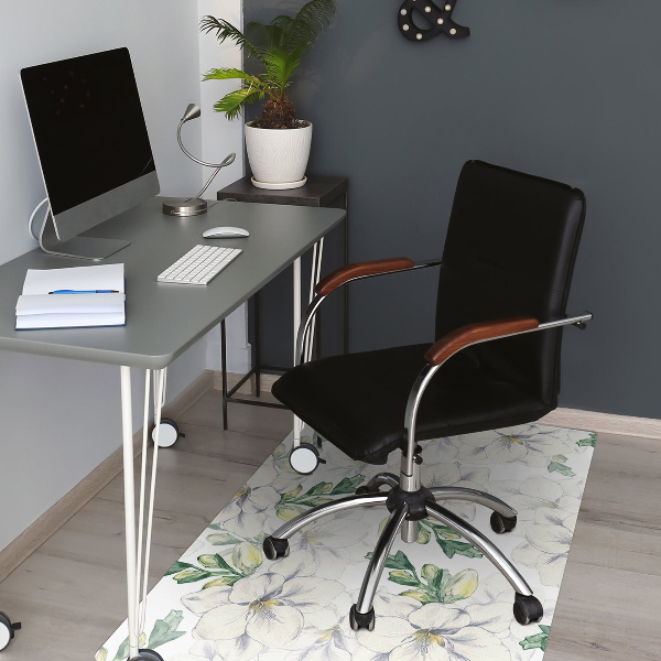 Alfombrilla para silla de escritorio Flores