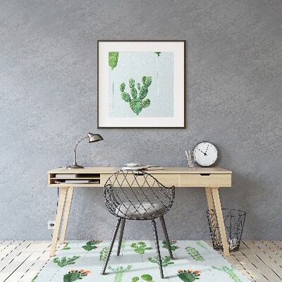 Alfombra para silla de escritorio Cactus