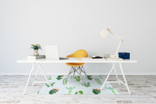Alfombra para silla de escritorio Cactus
