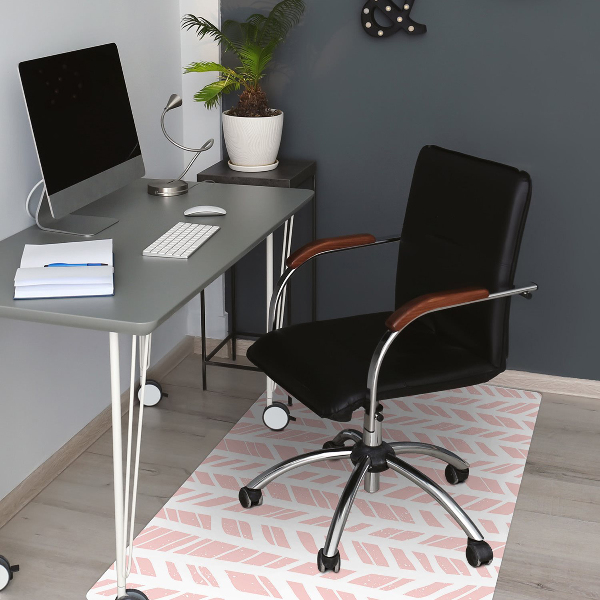 Alfombra para silla de escritorio Herringbone rosa